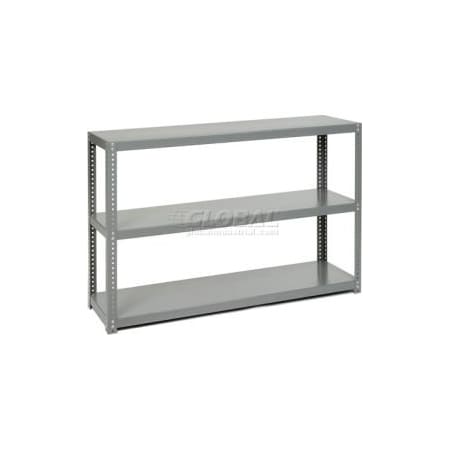 Global Equipment Extra Heavy Duty Shelving, 36"W x 18"D x 39"H, 3 Shelves, Gray 968600